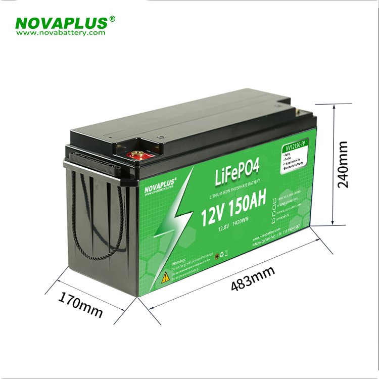 Nova 7000 Cycles prismatic lifepo4 battery 12v 150ah solar battery bank cleaning robot machine for solar panel