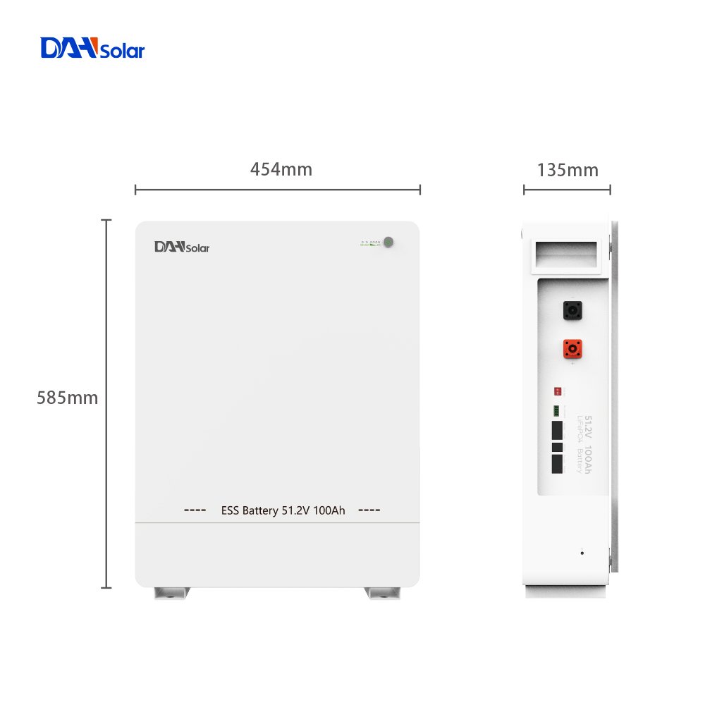 DAH Home Energy Storage Battery Wall-Mounted 5Kwh 51.2V Solar Battery 100ah