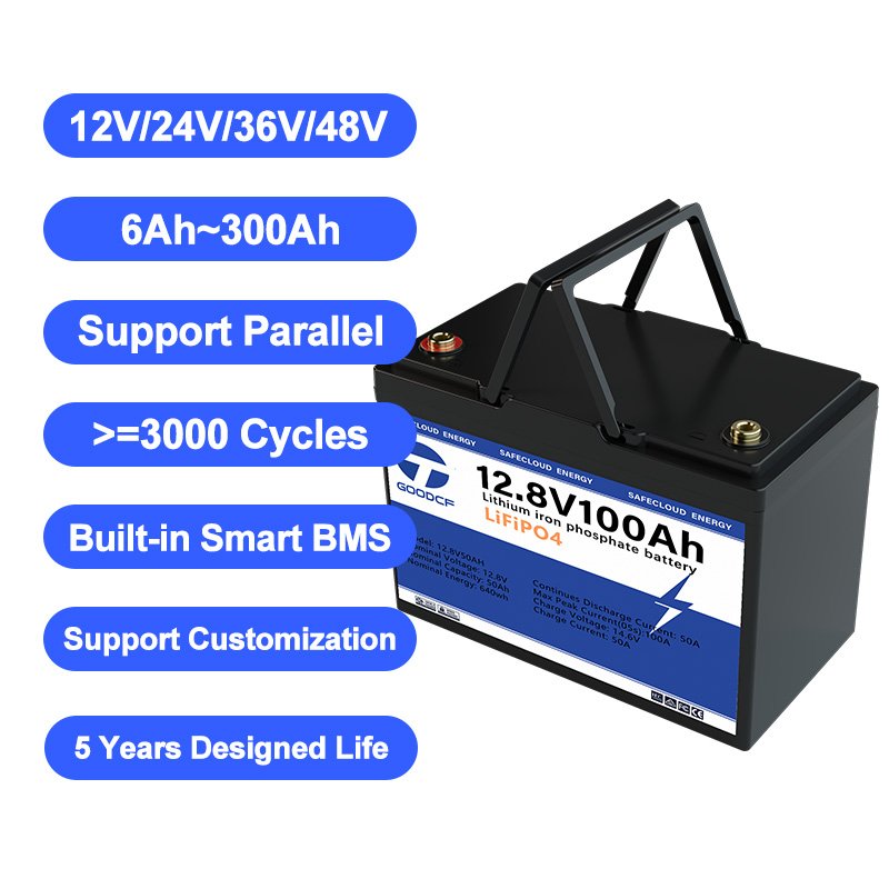 Lithium iron phosphate battery 12V24V48V photovoltaic energy storage RV forklift PSU lifepo4 Lead Acid to lithium battery