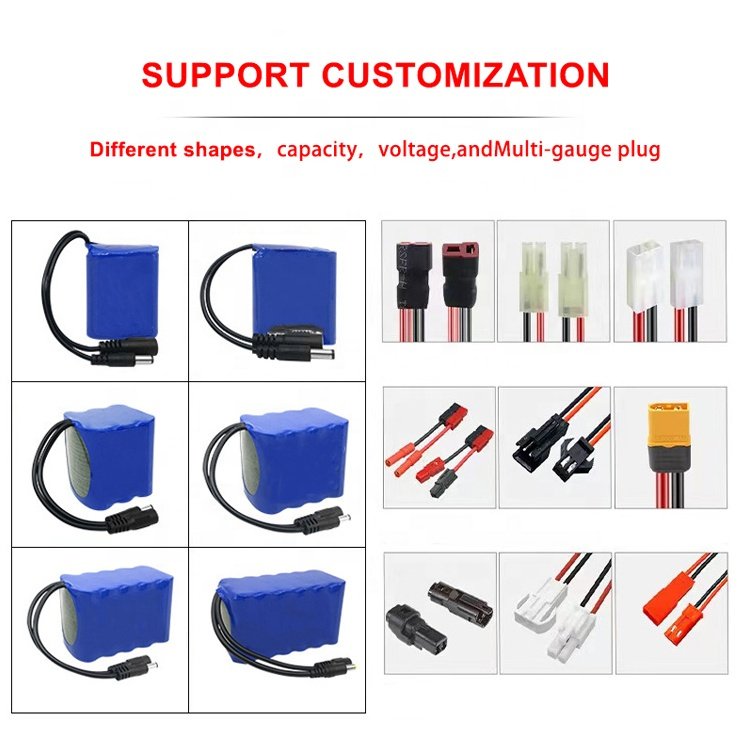Rechargeable lithium polymer battery LP103450 1800mah 2000mah 7.4v for GPS POS machines
