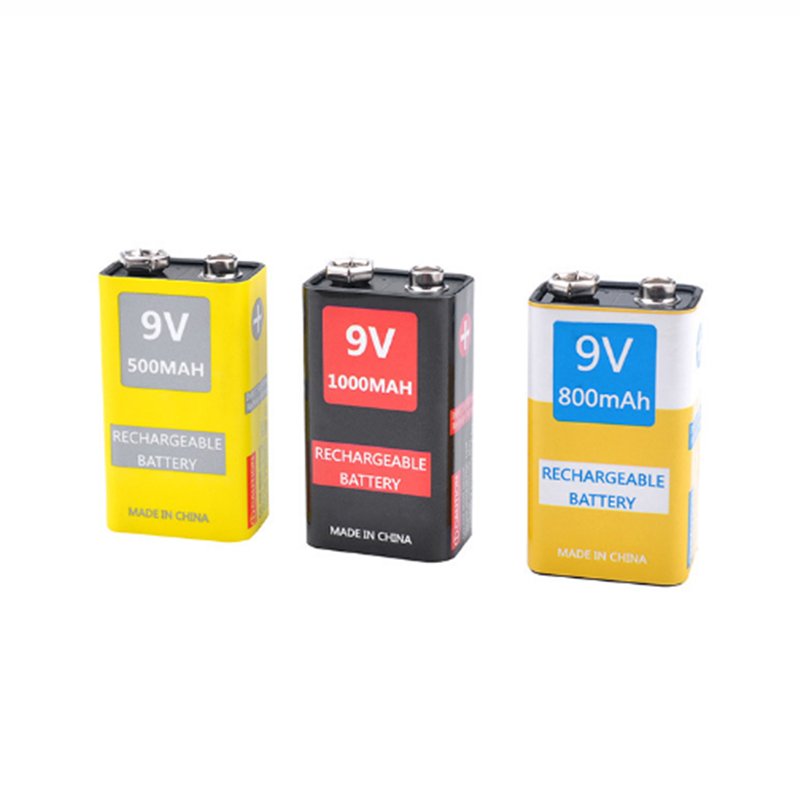 Rechargeable 9V Micro USB Lithium ion battery 1000mah 800mah li-ion battery