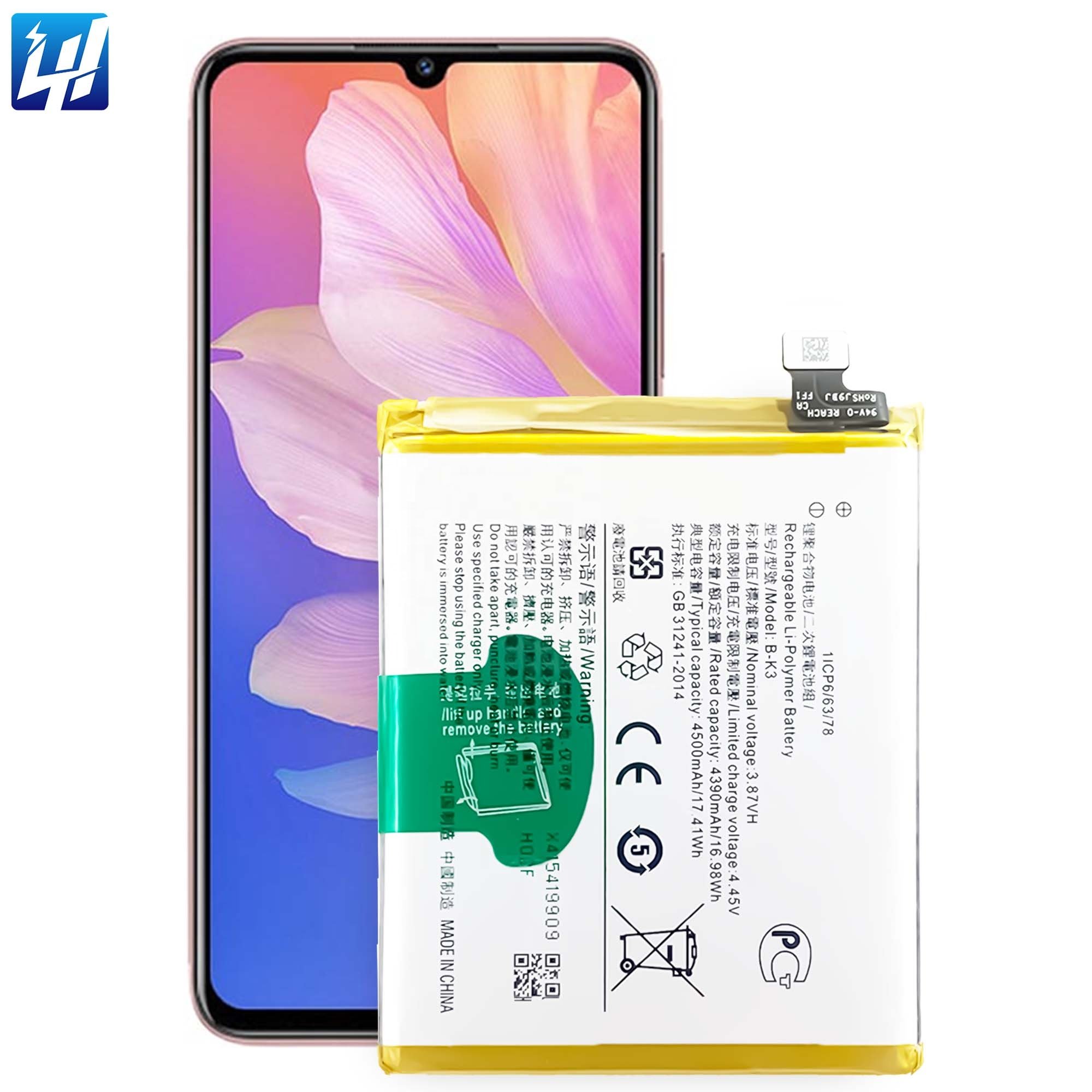 OEM B-K3 100% Original Li-ion Polyer Rechargeable battery For vivo Y9s S1 Pro 4500mAh