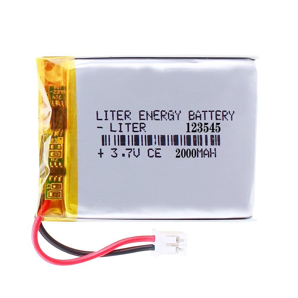 3.7V 2000mAH 123545 Liter energy battery Polymer lithium ion Li-ion battery for POWER BANK GPS with PH 2.0 connector
