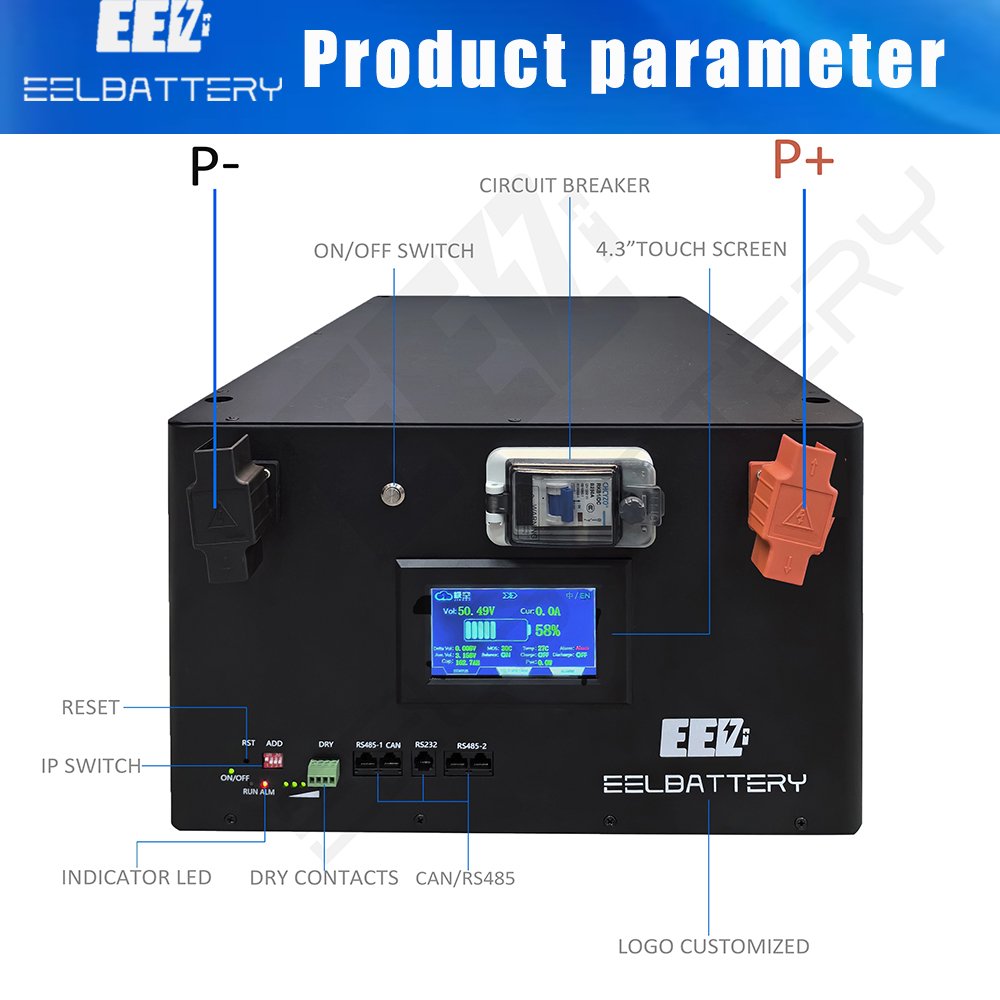 EEL 51.2V 10kwh 11kwh 15kwh Lifepo4 Battery pack 48V 100Ah 200Ah 280ah 300Ah LiFePO4 Battery 10000 times manyi for Solar System