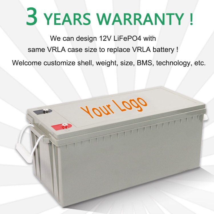Banatton Factory Customized Oem Deep Cycle Energia Solar 12V 200Ah Lead Acid Gel Rechargeable Storage Battery Bateria Aki