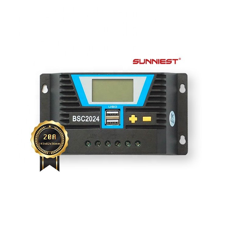 Chinese Manufacturer 20A Backlightshows the Current solar charge controller Suitable for Lead-Acid Battery & Lithium Battery