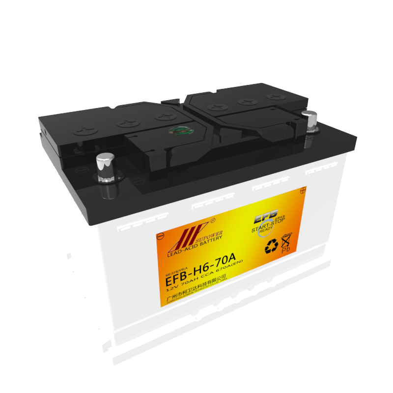 12V 70Ah lead acid battery OEM car maintenance-free EFB storage battery SUPOWER EFB-H6-70AA