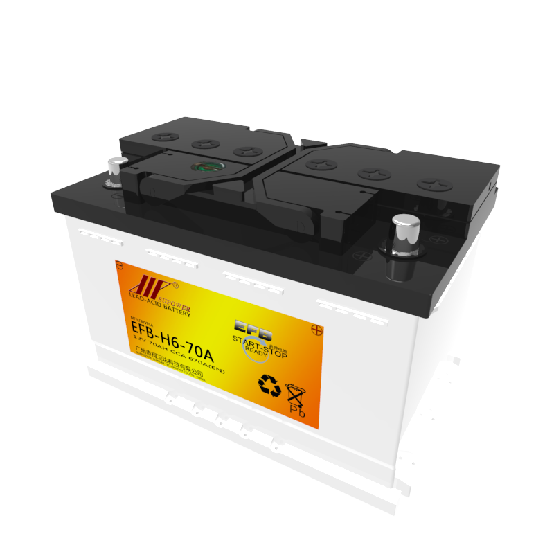 12V 70Ah lead acid battery OEM car maintenance-free EFB storage battery SUPOWER EFB-H6-70AA