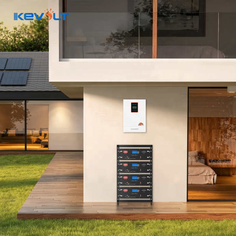 KEVOLT Rack Lithium Battery 48V 100AH 200AH Module Pack Lifepo4 Battery Deep Cycle 5KWH 10KWH Energy Storage System