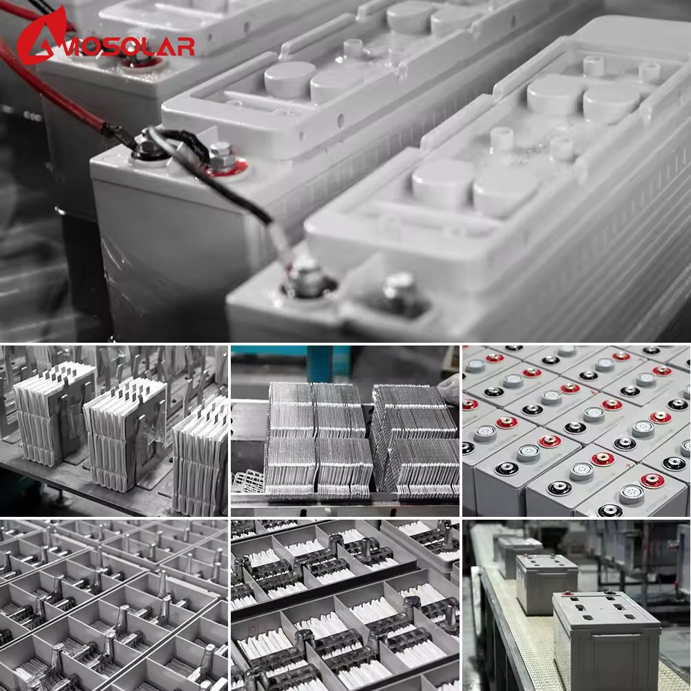 Amosolar Lead Acid Battery 12V 100Ah/200Ah Gel Battery for Solar PV Energy Storage System and Inverter Applications