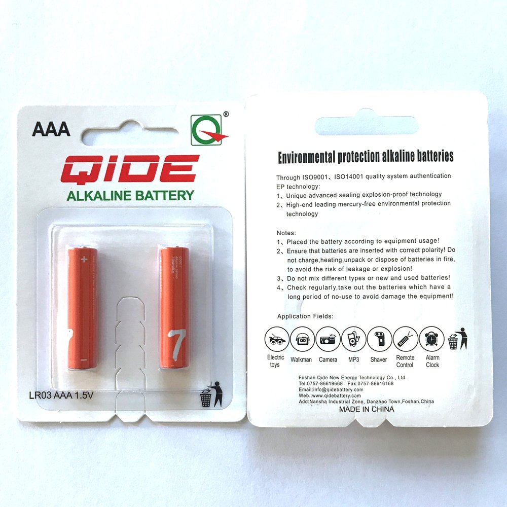 mercury and cadmium free zinc manganese battery 1.5v 3a aaa am4 lr03 alkaline battery