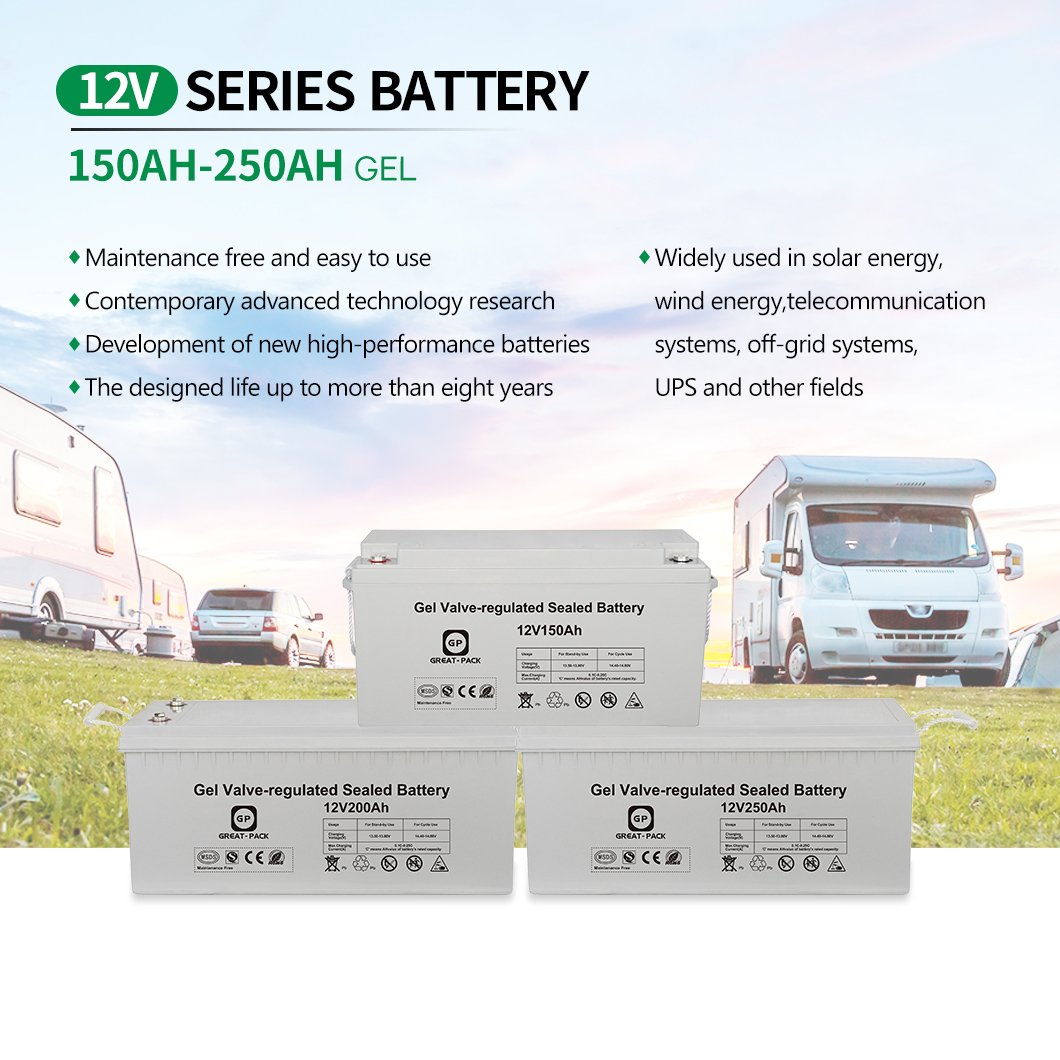 Gel Lead Batteries Energy Storage For Solar System Solar Battery 12v 100ah 12v 200ah Solar Battery 250ah Solar Battery