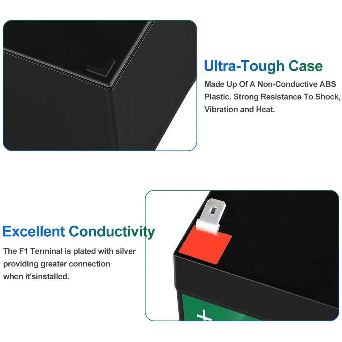 YABO 12.8V 76.8Wh Lithium Iron Phosphate Battery Deep Cycle LiFePO4 12V 6Ah Lithium Ion Battery