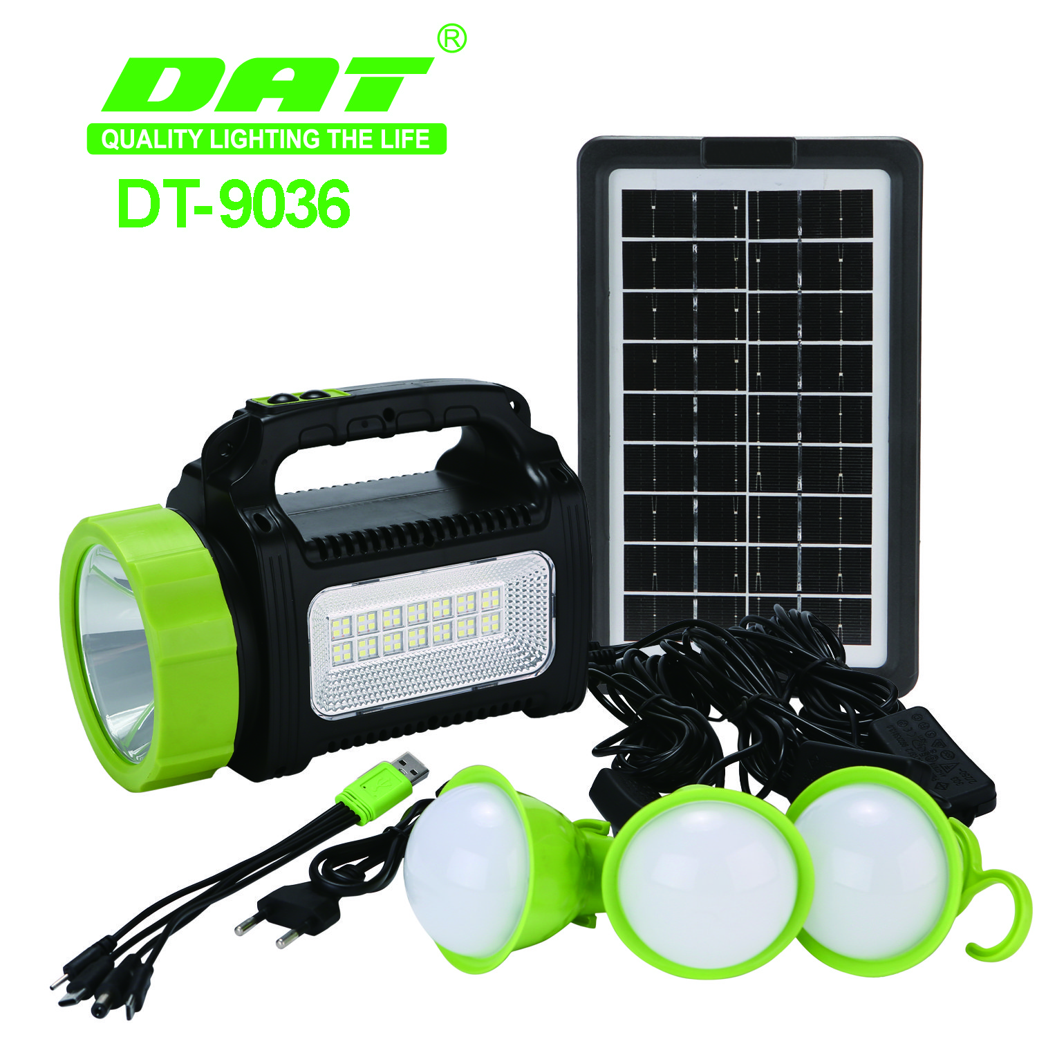 DT-9036 DAT solar lighting kits use for power shortage country and island country solar lighting system with light