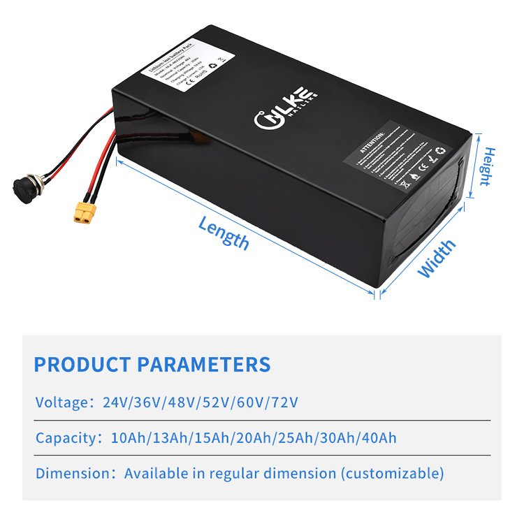 Customized 18650 48V 60Ah Ebike Battery Pack 50Ah 40Ah 30Ah 20Ah 48 Volt Lithium Battery for 2000w 52v electric bike scooter