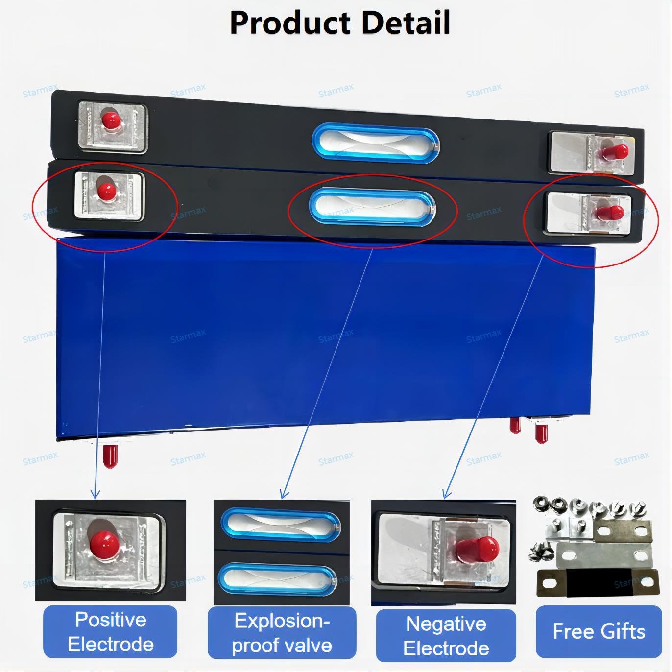 Starmax 3.7V Catl 114Ah 117Ah 141Ah 150Ah 180Ah Rechargeable 3.7V Nmc 811Nissan Leaf Battery Pack Ncm Hybrid Battery Cell