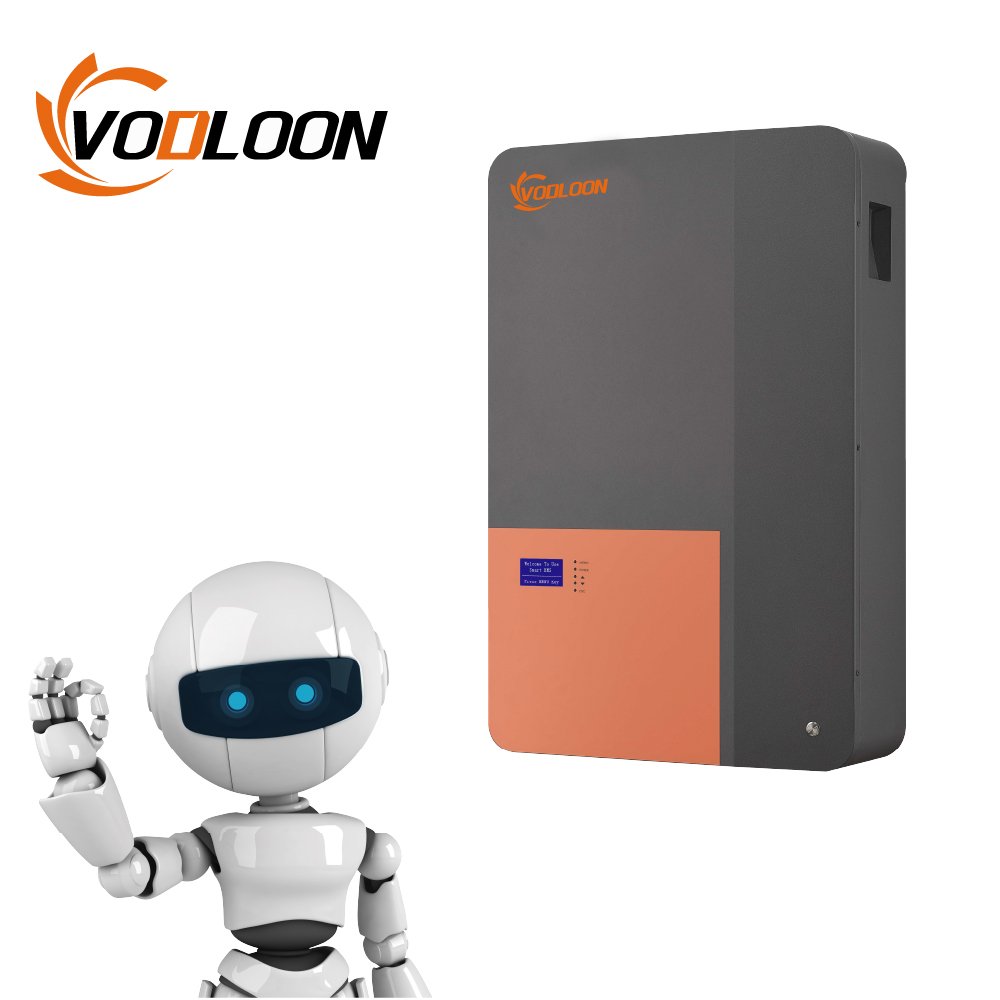 Vodloon Power wall Home LiFePO4 Battery 48V 5kwh 10kwh 10kw 100ah 200ah Household Solar Energy Storage Lithium Ion Battery