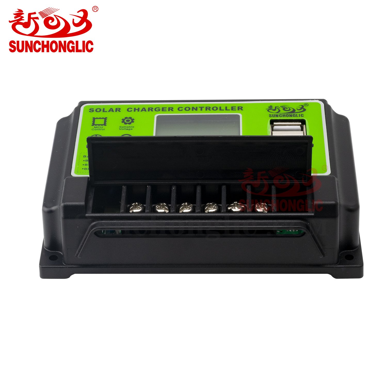 Sunchonglic solar controller 20A 12V 24V 20 amp 2 USB output pwm charger controller