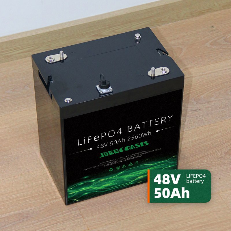 48V 50ah small shell big tank Deep Cycle long life Rechargeable LiFePO4 Golf Cart Battery perfect replace lead acid battery