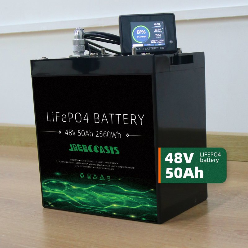 48V 50ah small shell big tank Deep Cycle long life Rechargeable LiFePO4 Golf Cart Battery perfect replace lead acid battery