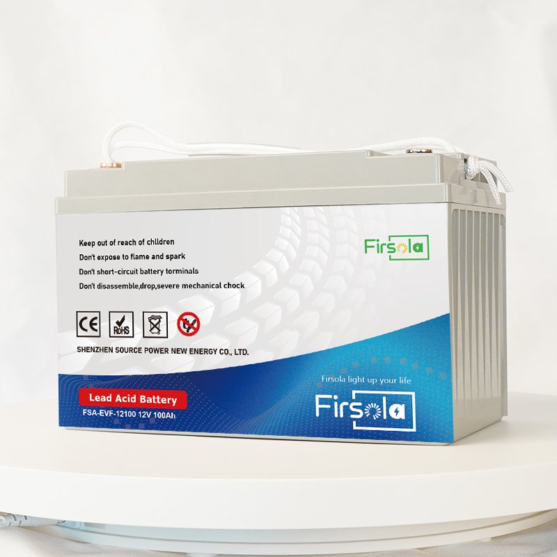 FIRSOLA 6V 100Ah Lead-Acid Battery for Golf Carts Automotive Electric Vehicles Bicycles Scooters UPS Energy Storage