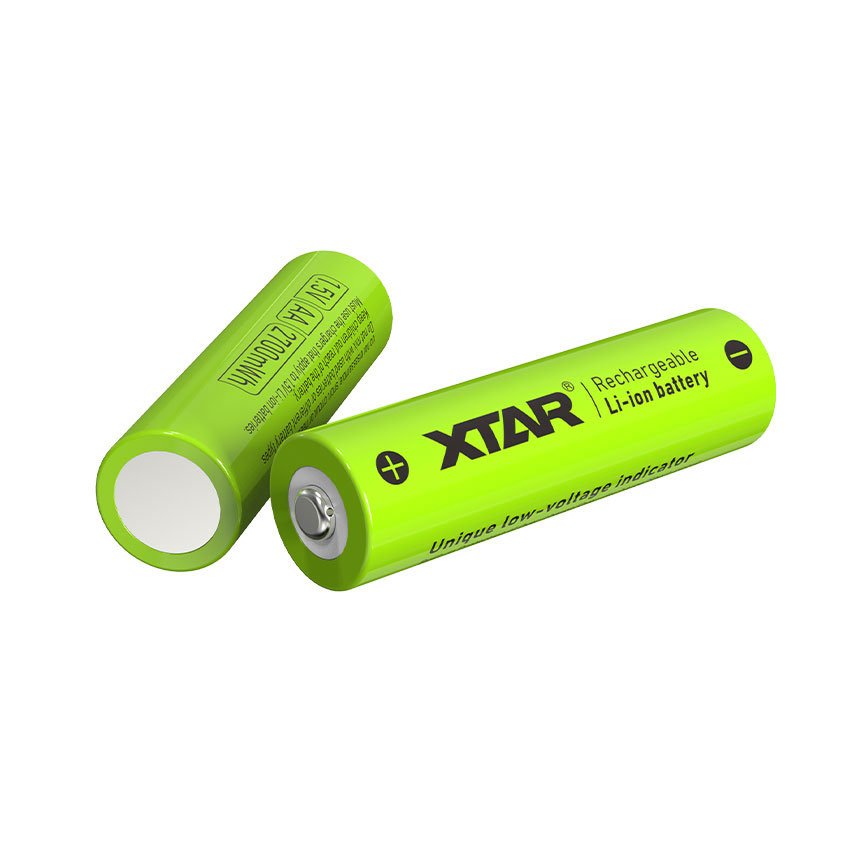 2023 NEW XTAR 2700mWh 1.5V Li ion Rechargeable AA Lithium Batteries with LED Low Voltage Indicator