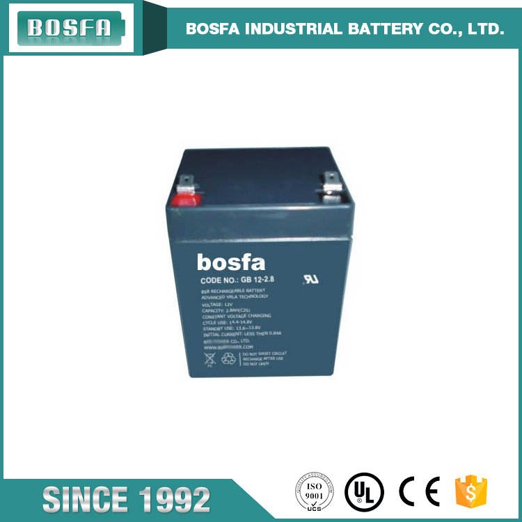 12V 2.8ah GB12-2.8 rechargeable sealed lead acid battery for UPS