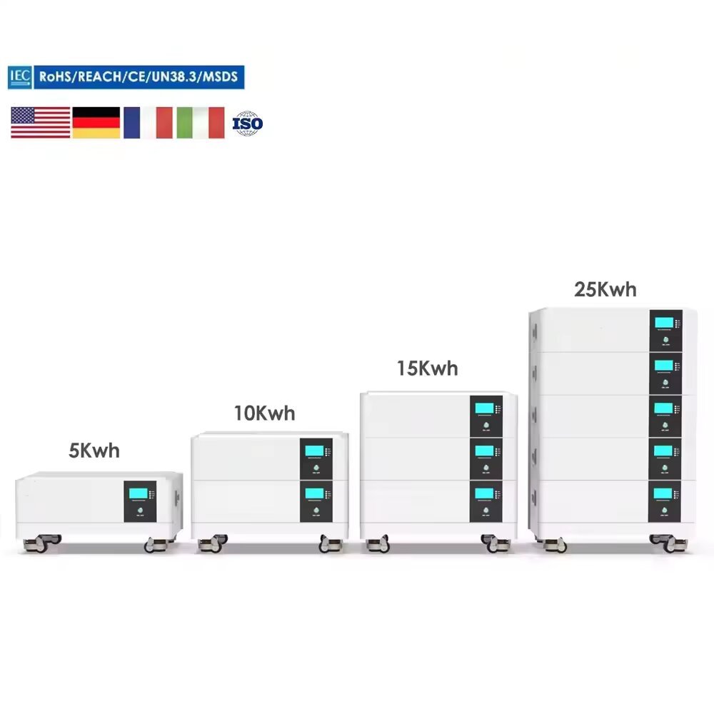 Stacked 5Kw 10Kw 12Kw 15Kw Home Energy Storage Battery Pack, Solar Energy Storage Container
