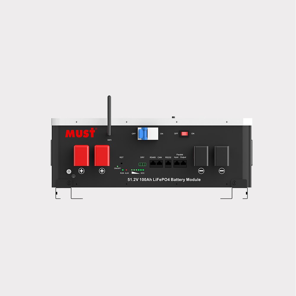 MUST 48v 200ah 100ah smart bms 10kwh household 5kwh power station 20kw rechargeable rack batteries 51.2v lifepo4 lithium battery