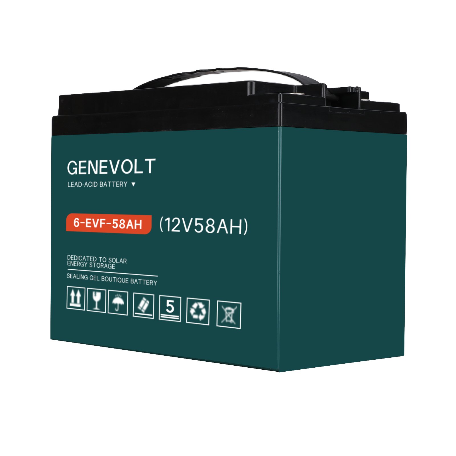 Quality assurance economical price of gel lead-acid battery 12V 58Ah household electric lighting golf lighting