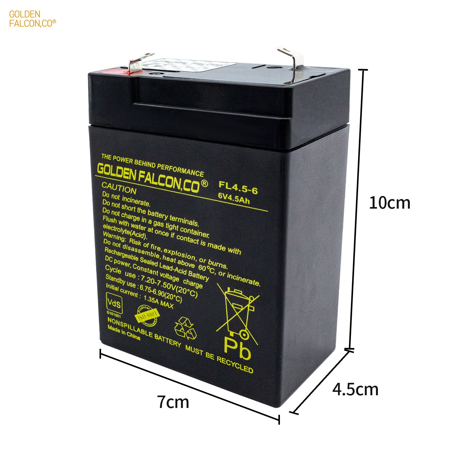 Rechargeable sealed lead acid battery 6V 4.5Ah Deep cycle battery for UPS Electric tool