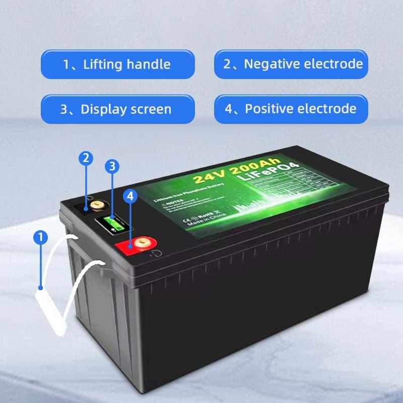 Factory direct sale LiFePO4 Battery 24V 25.6V 100Ah 200Ah Solar System Energy Storage Battery