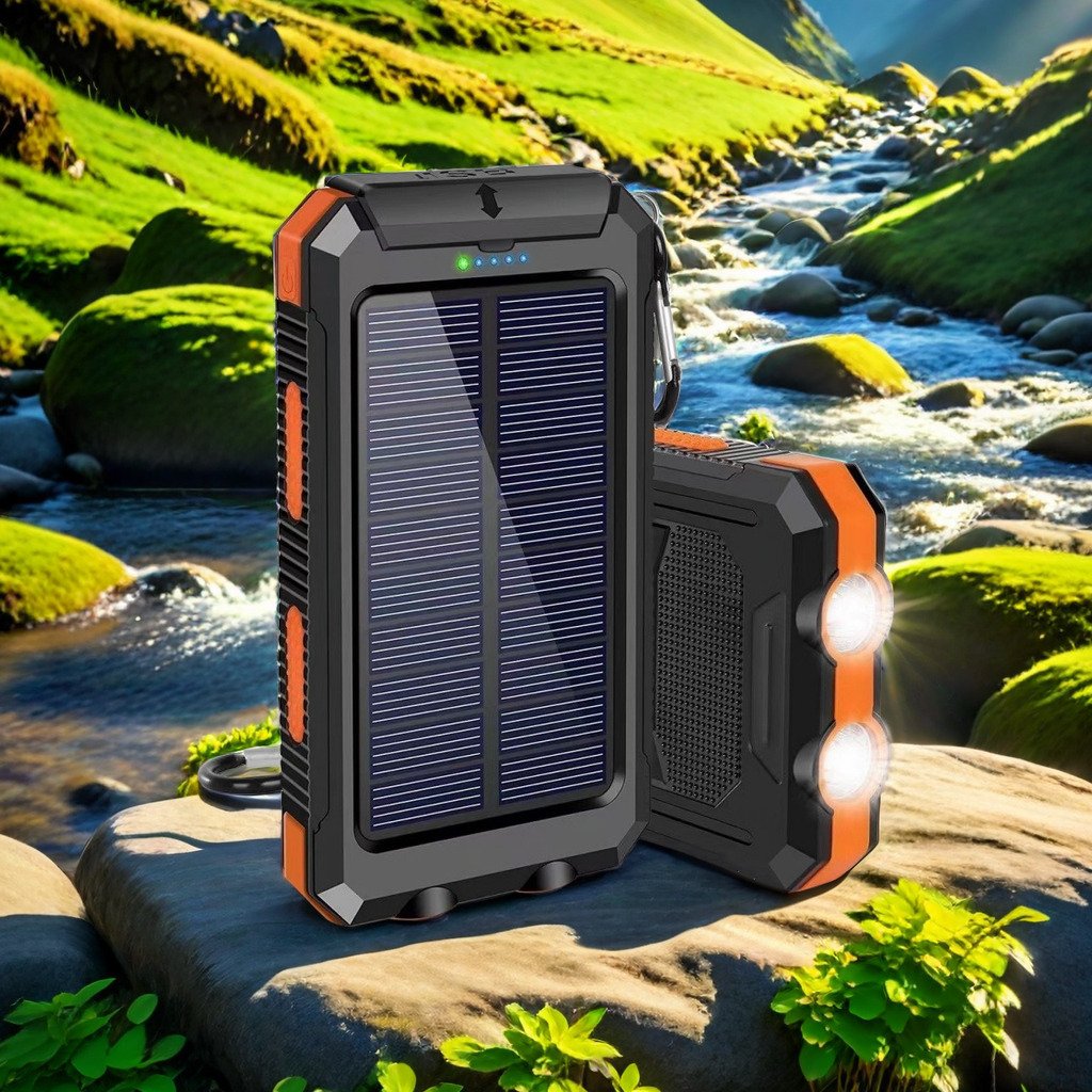D003 solar power bank 6000mah 20000mah mobile phone charger power bank with compass and torchlight for outdoor hiking camping