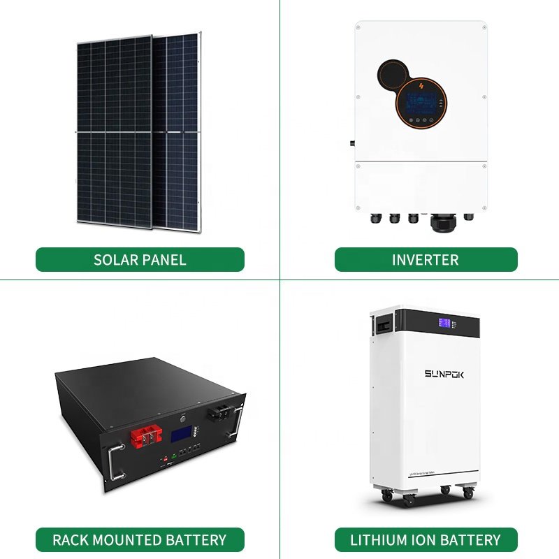 Solar System 10kw Complete 1kw 3kw 5kw 10kw Complete Set Solar Home Power System 10kw 20kw on Grid Complete Hybrid 50 / 60HZ