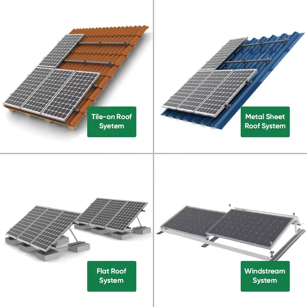 Solar System 10kw Complete 1kw 3kw 5kw 10kw Complete Set Solar Home Power System 10kw 20kw on Grid Complete Hybrid 50 / 60HZ