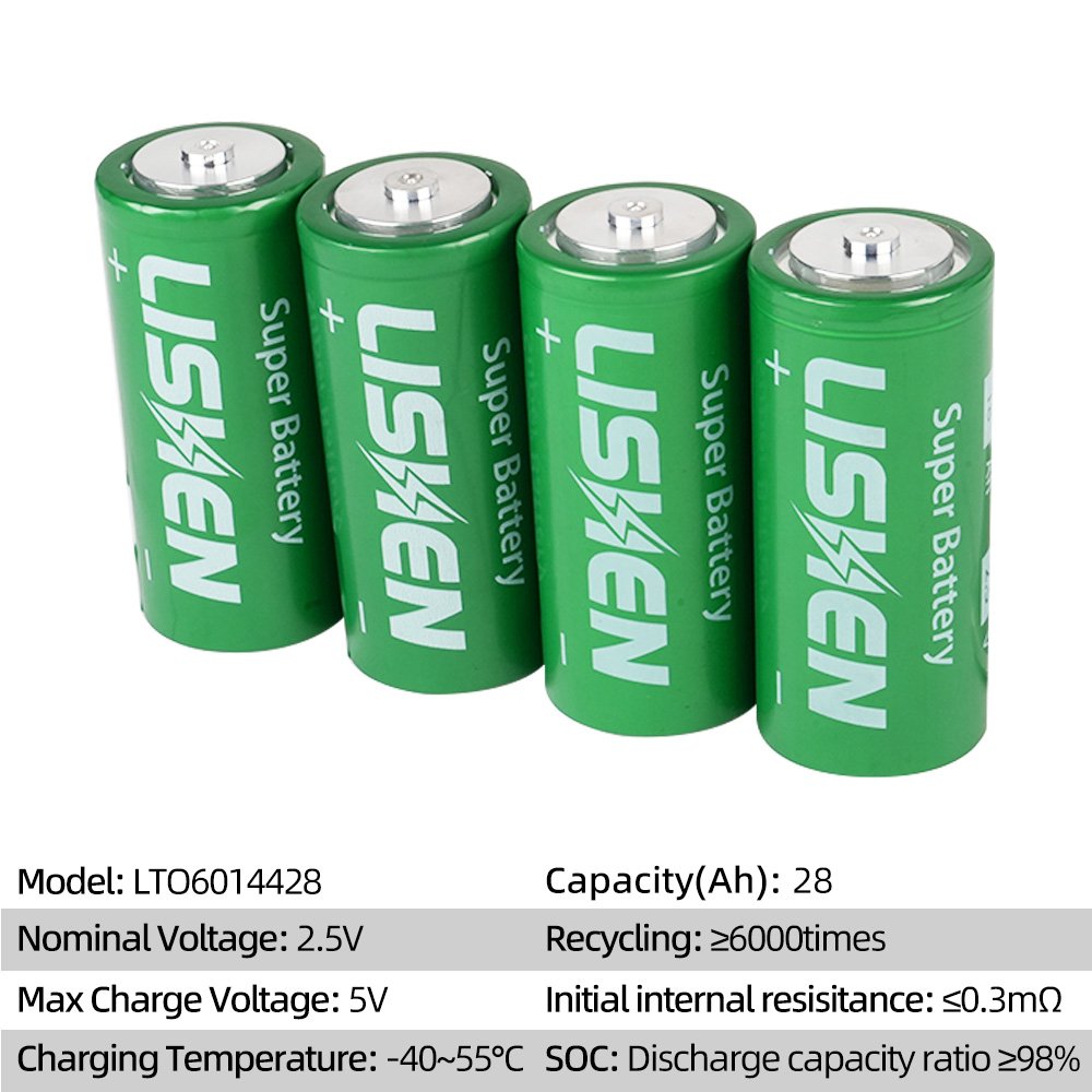 rechargeable 28ah 18ah 2.4v cylindrical ion pack batterie titanate lto lithium battery