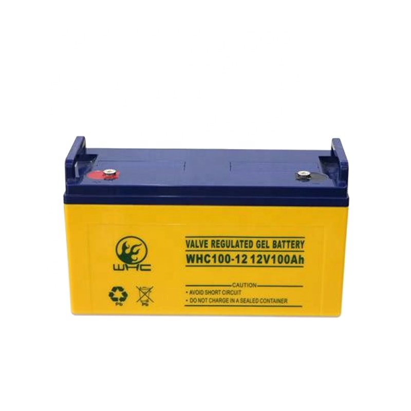 Whc Quality long life solar storage 12v 100ah 120ah 200ah battery deep cycle ups inverter portable agm gel lead acid batteries
