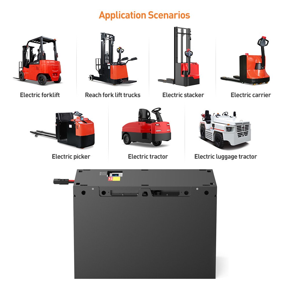 Forklift Truck Lithium ion battery pack 36V/38.4V20~816Ah LiFePO4 with BMS & fast charge for electric Industrial traction power