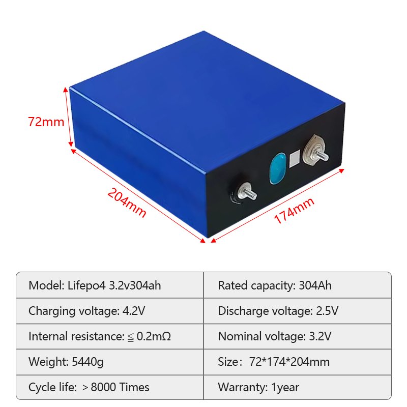 3.2v 304ah lifepo4 battery over 300Ah high capacity good for energy storage for golf cart boat LF 304Ah lithium ion batteries