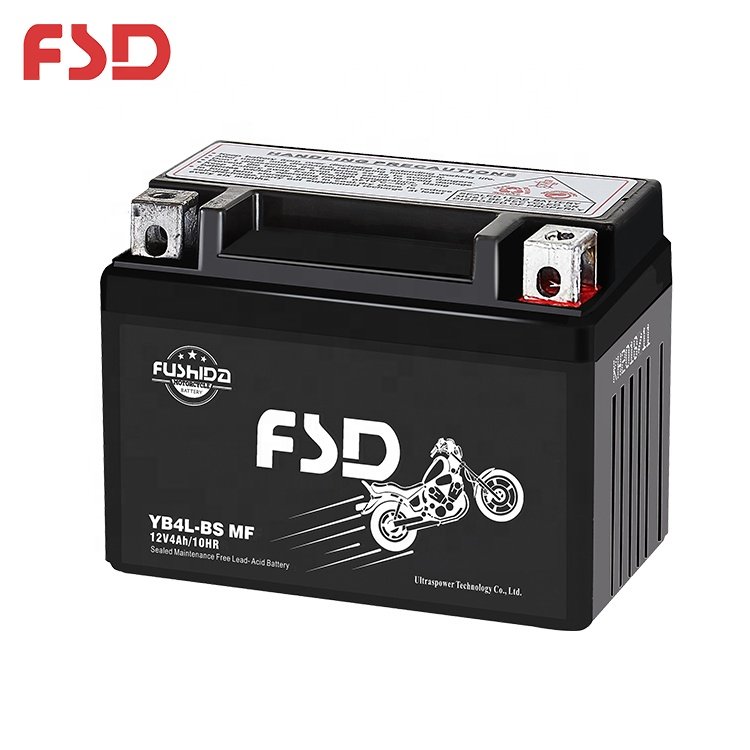 High Performance Long Cycle Life 12V 4Ah Starting Battery Motorcycle Maintenance Free Lead Acid Battery