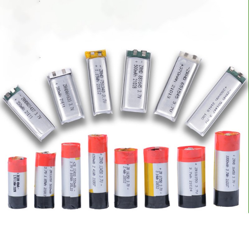 Rechargeable Lithium ion Battery 13400 13350 75300 18350 12300 3.7V 550mah 450mah 280mah Li ion Battery Cell