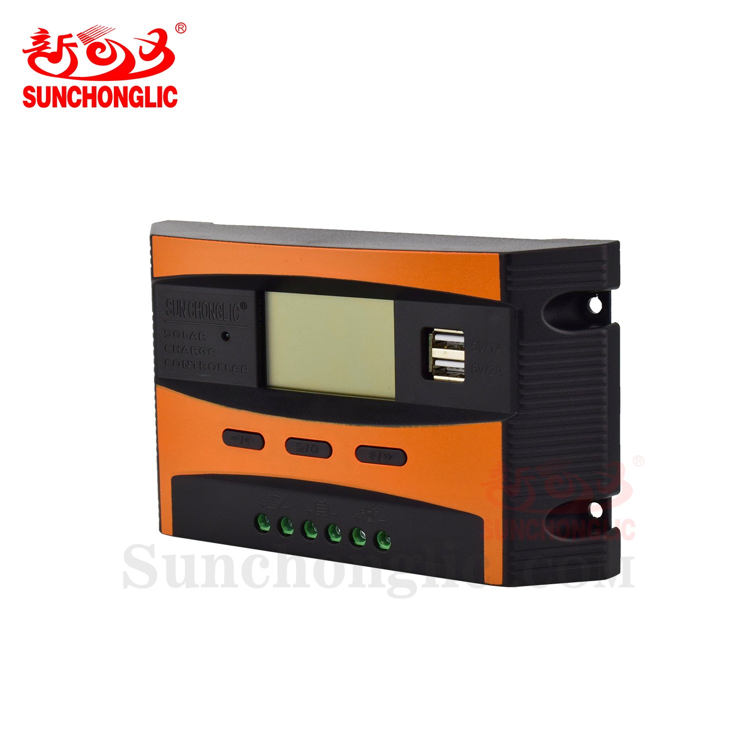 Sunchonglic 12V 24V 10A pwm controller 10amp manual solar charger controller with LCD display