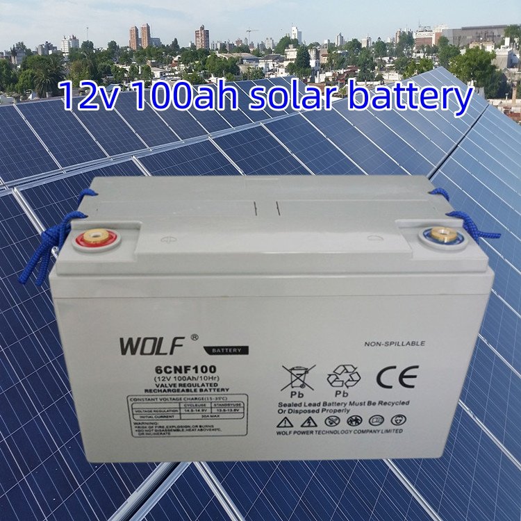 Long life agm storage deep cycle battery 12v 100ah maintenance free solar gel lead acid batteries