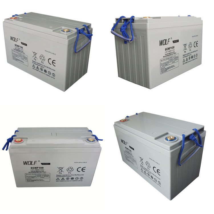 Long life agm storage deep cycle battery 12v 100ah maintenance free solar gel lead acid batteries