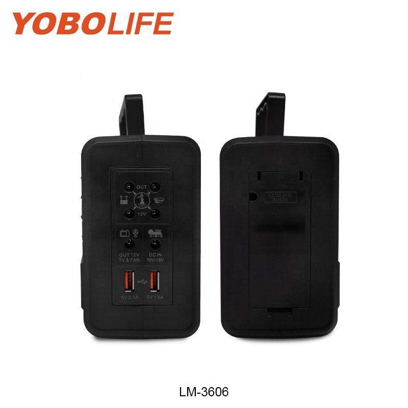 YOBOLIFE LM-3606 lead acid battery storage Portable Solar Generator Mini Home Solar Lighting System Kit 12V DC power supply