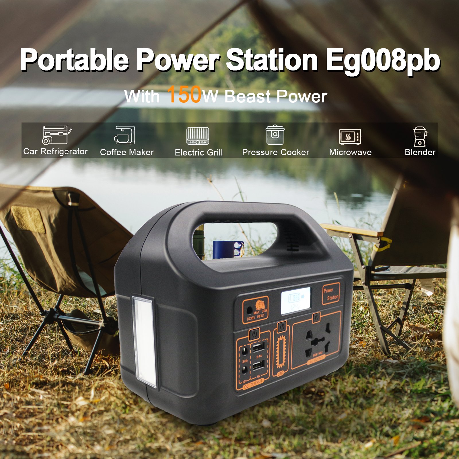 Factory Sale Direct OEM Customized Cheap 12V 12ah 150W Lead Acid Battery Portable Power Station Eg008pb