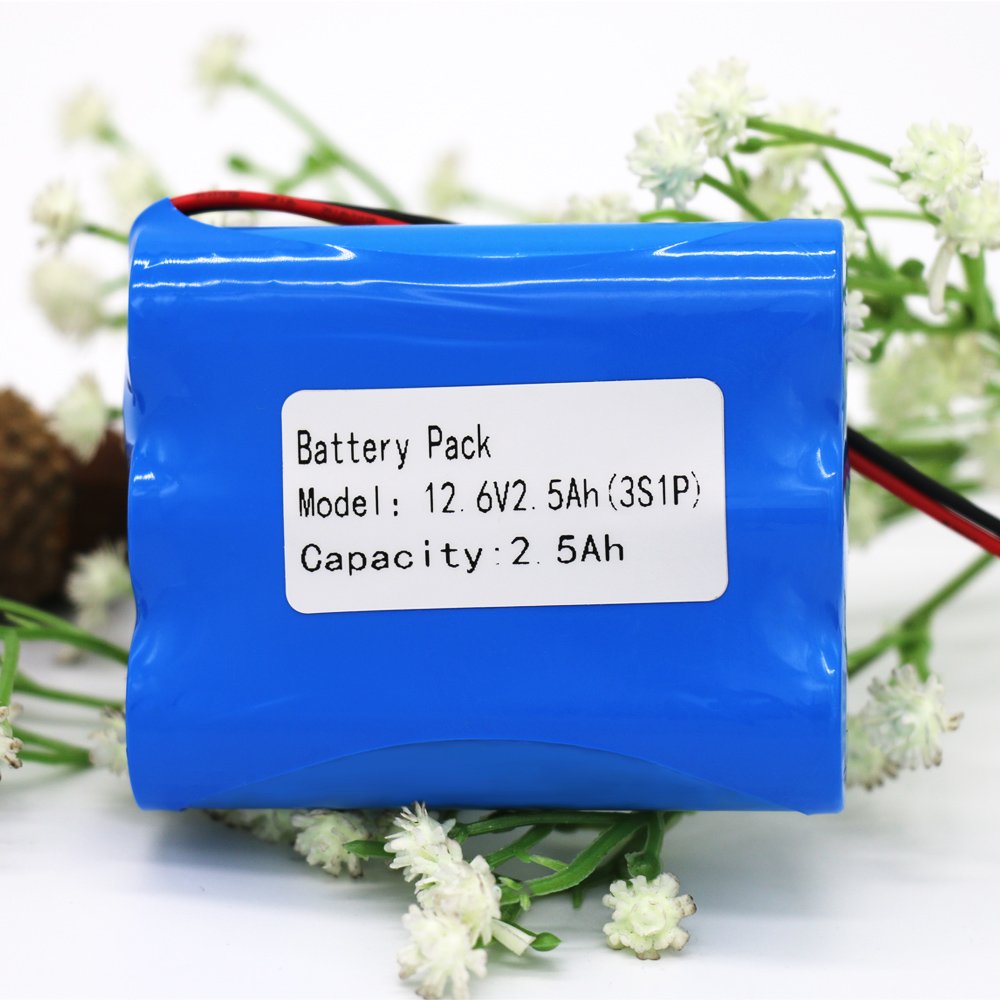 Custom OEM 3S1P Li-ion Lithium Pack 2500mah 12.6V Rechargeable Batteries 18650 Battery Pack Lithium Ion Batteries
