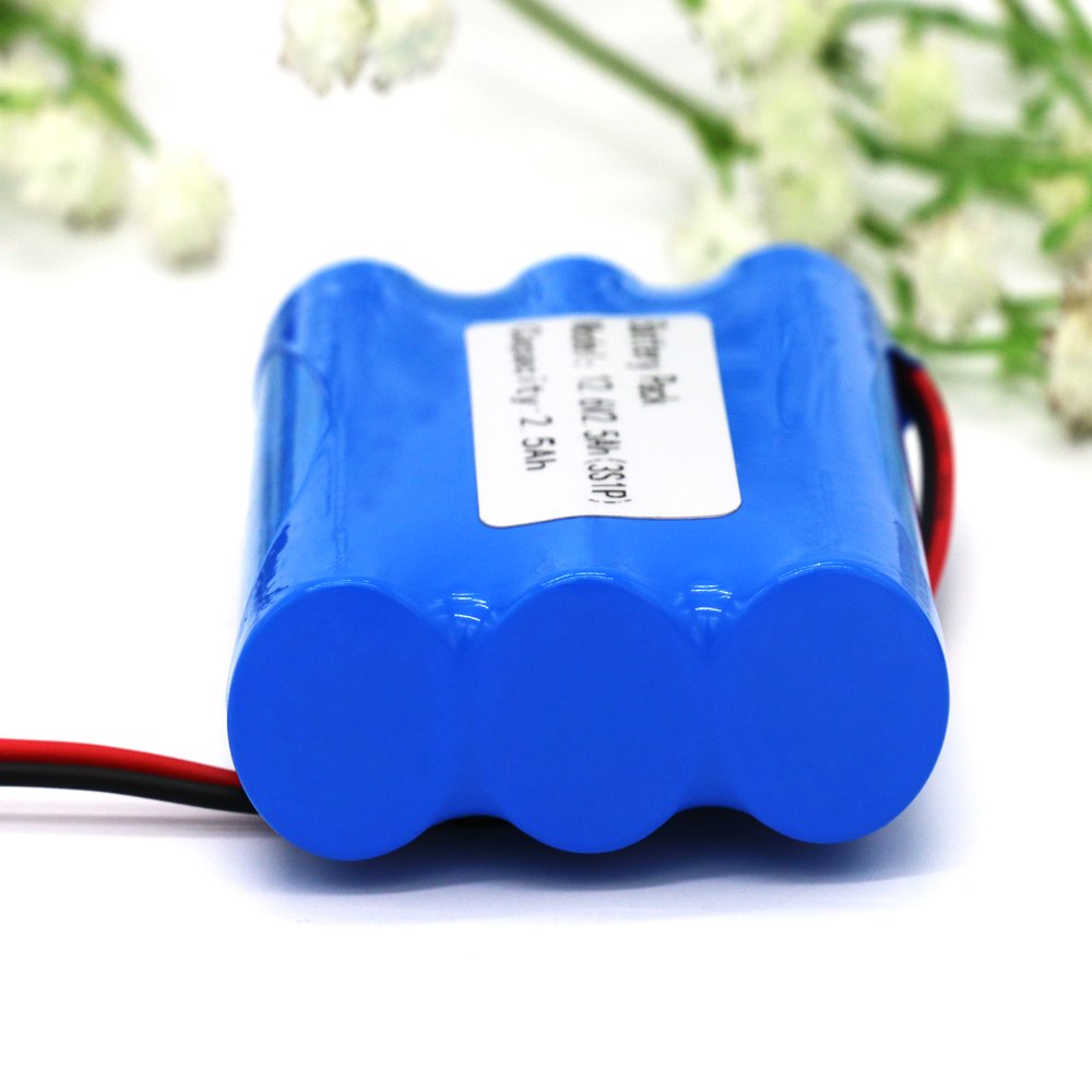 Custom OEM 3S1P Li-ion Lithium Pack 2500mah 12.6V Rechargeable Batteries 18650 Battery Pack Lithium Ion Batteries