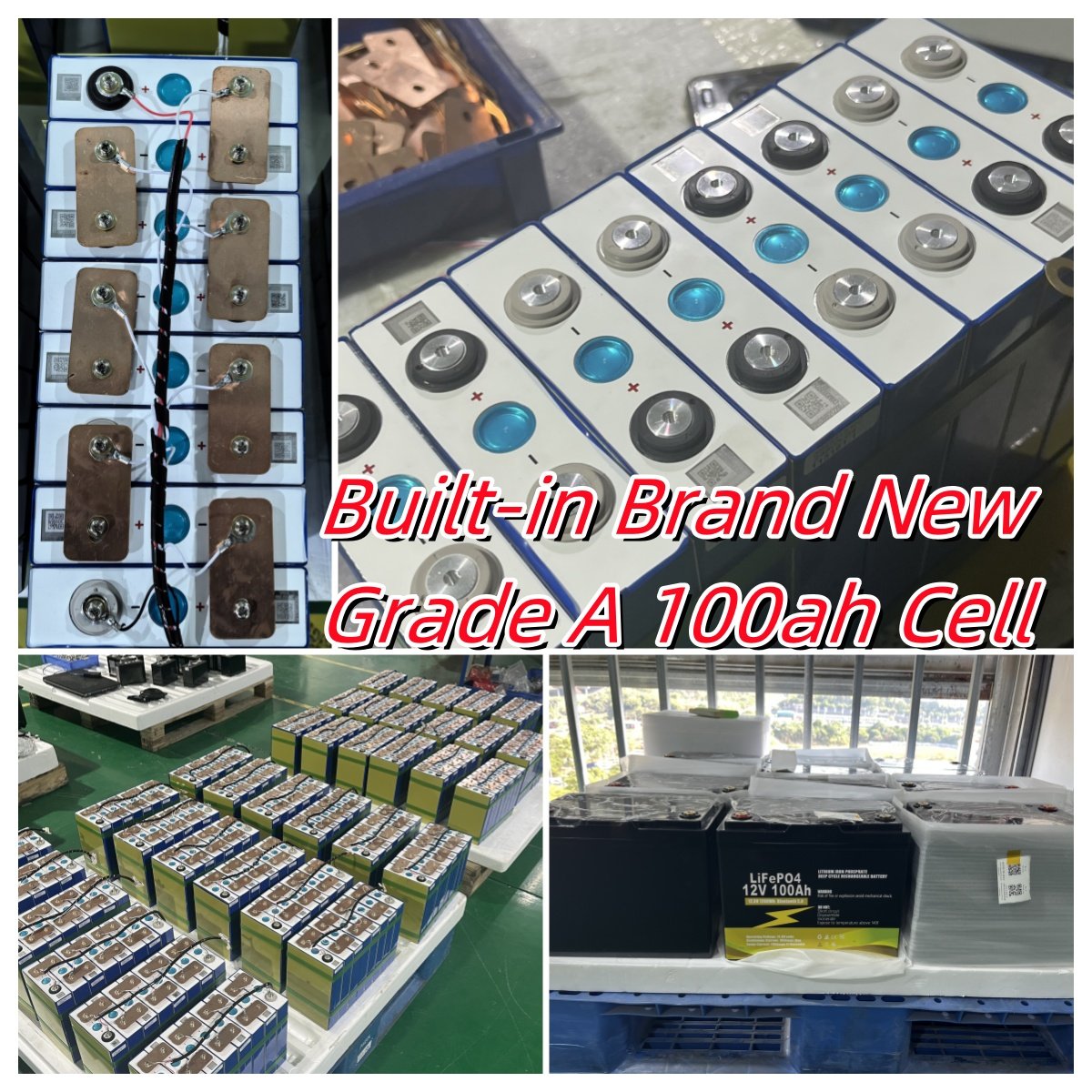 Rechargeable Li-Ion Storage Prismatic 12V 24V 100Ah 200Ah 300Ah LiFePO4 Lithium Ion Battery 12V 100ah Lifepo4 battery