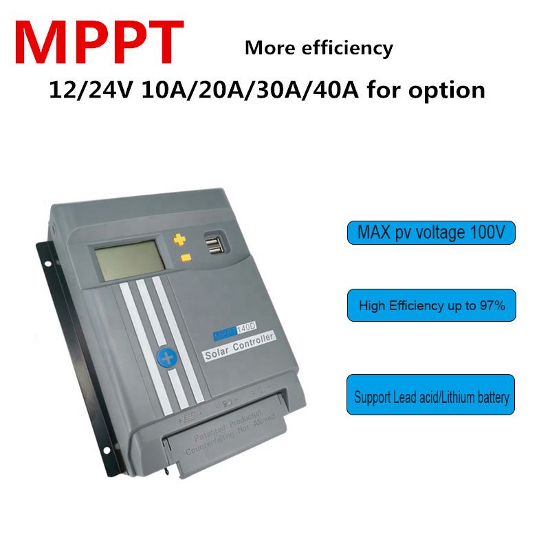 Hanfei Direct Factor 40A Max PV Input 100V BT or Wifi or RS 485 Monitor Solar Controller MPPT For Lithium Battery
